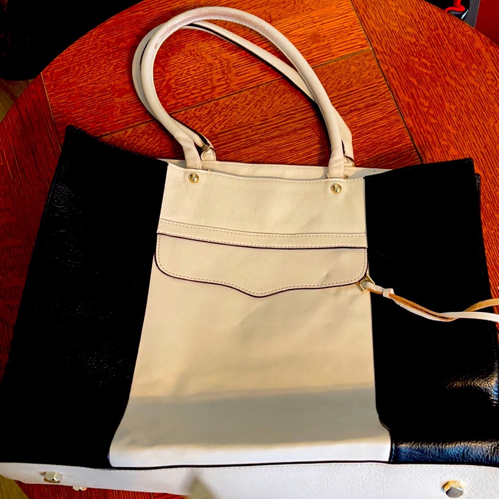 Rebecca Minkoff black and white large  Mab tote